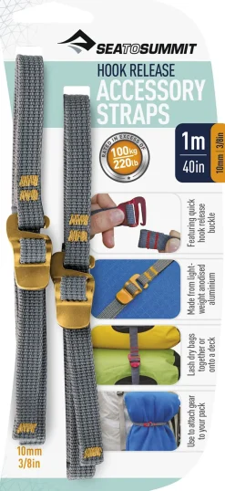 Sea To Summit Buckles & Straps-Hook Release Accessory Straps - 10mm X 1m