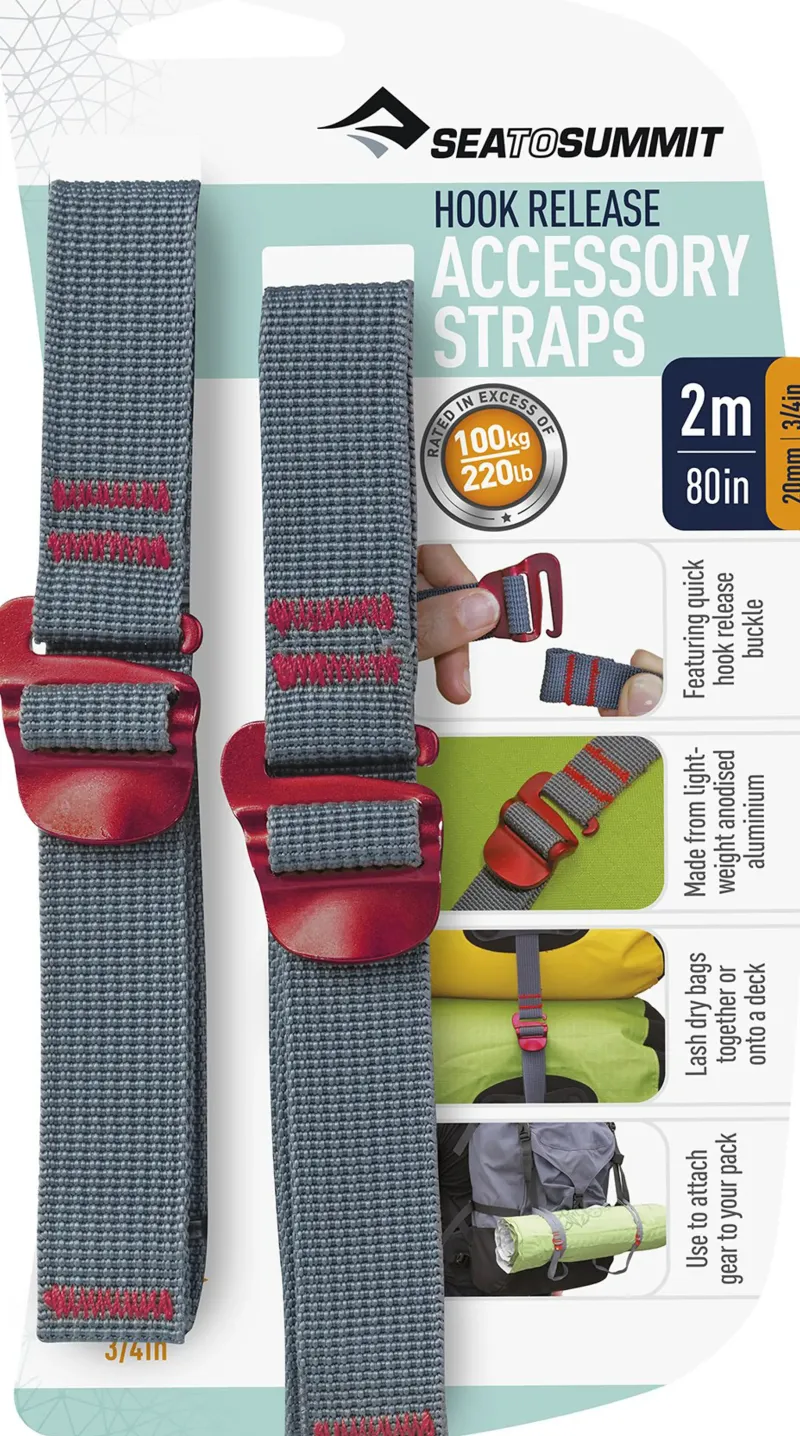 Sea To Summit Buckles & Straps-Hook Release Accessory Straps - 20mm X 2m