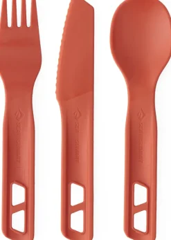 Sea To Summit Plates, Bowls, Cups & Utensils-Passage Cutlery Set - 3 Piece - Spicy Orange