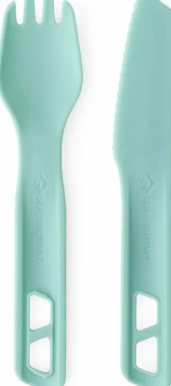 Sea To Summit Plates, Bowls, Cups & Utensils-Passage Cutlery Set - 2 Piece - Aqua Sea