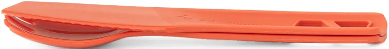 Sea To Summit Plates, Bowls, Cups & Utensils-Passage Cutlery Set - 2 Piece - Spicy Orange