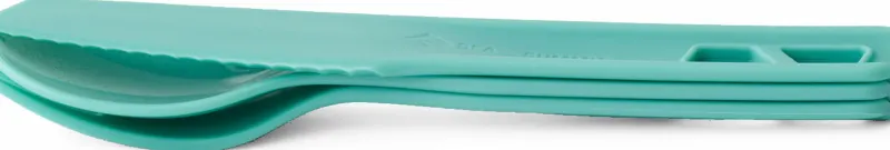 Sea To Summit Plates, Bowls, Cups & Utensils-Passage Cutlery Set - 3 Piece - Aqua Sea