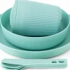 Sea To Summit Plates, Bowls, Cups & Utensils-Passage Dinnerware Set - 1P - 7 Piece - Aqua Sea