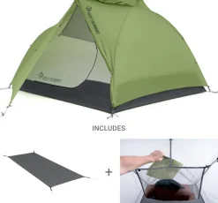 Sea To Summit Backpacking & Lightweight Tents-Telos TR3 PLUS Tent Package - Green