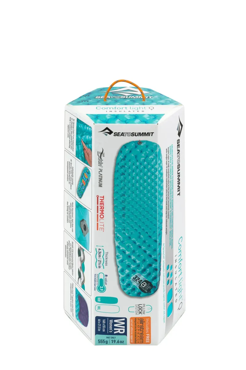 Sea To Summit Backpacking & Lightweight Sleeping Mats-Womens Comfort Light ASC Insulated Mat - Regular