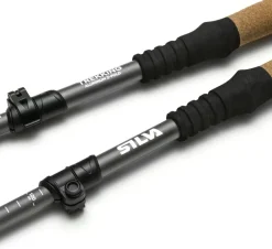 Silva Walking Poles-Trekking Poles Aluminum Z-fold - Grey