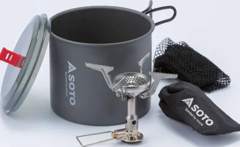 Soto Lightweight Stoves-New River Pot and Amicus Stove Combo