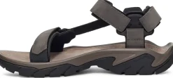 Teva Hiking Shoes & Boots|Sandals-Mens Terra Fi 5 Universal Leather Sandals - Dark Gull Grey
