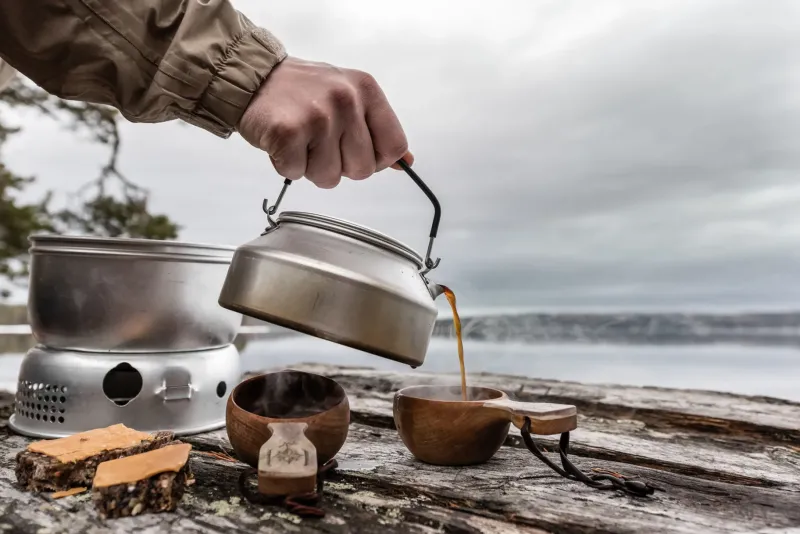 Trangia Lightweight Stoves-25-8 UL/HA Stove - Hard Anodised Pans with Kettle