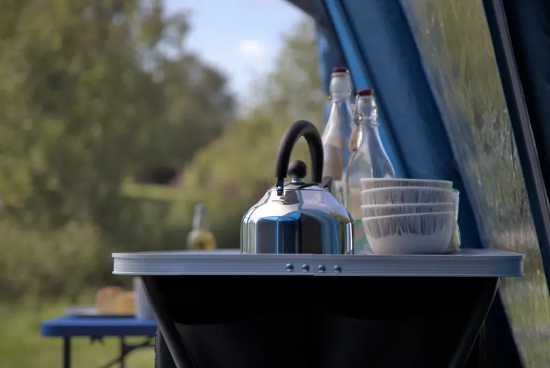 Vango Pots, Pans & Kettles-2L Stainless Steel Kettle with Folding Handle