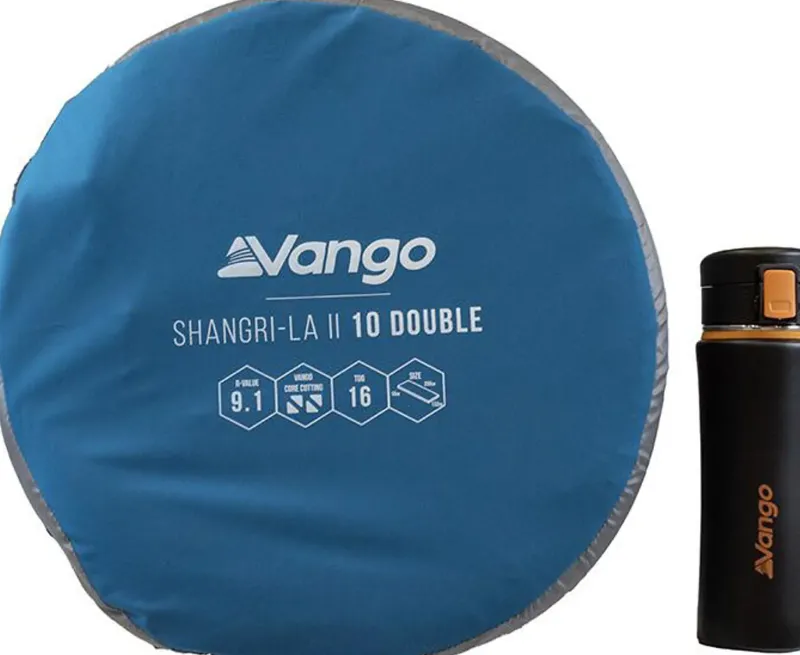 Vango Family & Leisure Camp Beds And Sleeping Mats-Shangri-La II 10 Double Self Inflating Mat