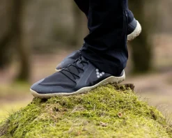 Vivobarefoot Running Shoes-Mens Primus Trail Knit FG Shoes - Obsidian-Sandstone