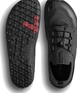 Vivobarefoot Hiking Shoes & Boots|Running Shoes-Mens Primus Trail Knit FG Shoes - Obsidian-Obsidian
