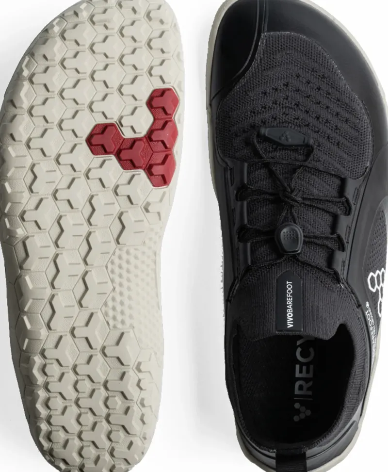 Vivobarefoot Running Shoes-Womens Primus Trail Knit FG Shoes - Obsidian-Sandstone