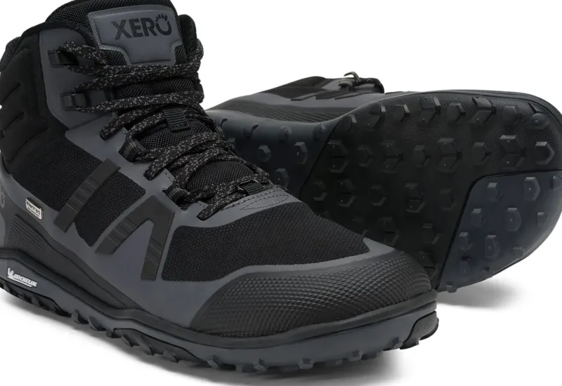 Xero Shoes Hiking Shoes & Boots|Mid Height Boots-Mens Scrambler Mid II WP Boot - Black-Asphalt