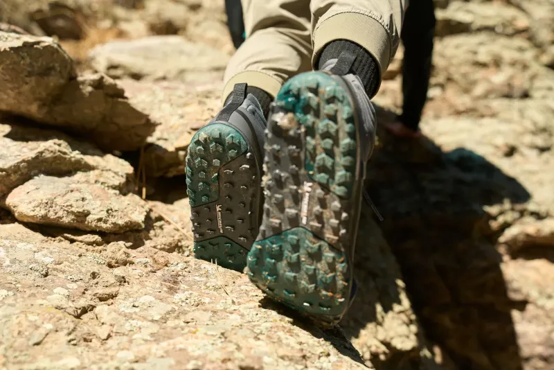 Xero Shoes Hiking Shoes & Boots|Mid Height Boots-Womens Scrambler Mid II WP Boot - Asphalt-Sea Moss