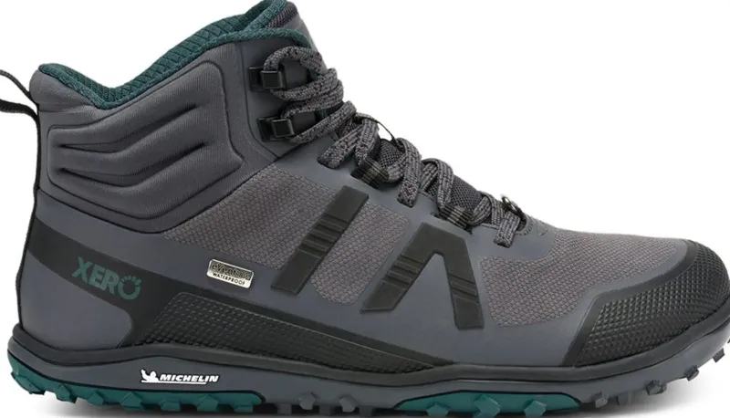 Xero Shoes Hiking Shoes & Boots|Mid Height Boots-Womens Scrambler Mid II WP Boot - Asphalt-Sea Moss