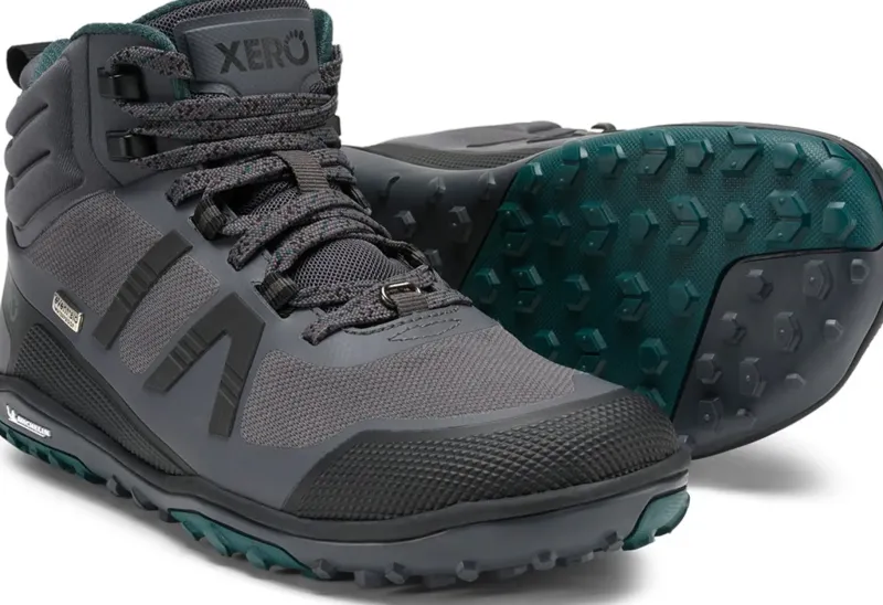 Xero Shoes Hiking Shoes & Boots|Mid Height Boots-Womens Scrambler Mid II WP Boot - Asphalt-Sea Moss